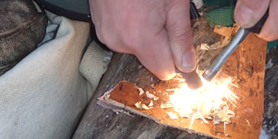 Lighting a Fire with a Striker